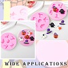 1 Set 2Pcs 2 Styles Halloween Theme Silicone Molds for DIY Craft ST-CJ0007-72-7