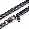 304 Stainless Steel Cuban Link Chain Necklaces NJEW-JN03345-2