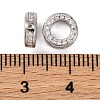 925 Sterling Silver Micro Pave Clear Cubic Zirconia Bead Frames STER-P061-01A-P-3