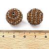 Stripe Pattern Polymer Clay Rhinestone Beads CLAY-NH0001-01F-3