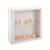 2-Tier Transparent Plastic Wall-Mounted Action Figures Display cases ODIS-WH0020-89-1