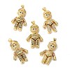 Rack Plating Brass Micro Pave Cubic Zirconia Pendants KK-R144-13G-1