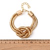 Iron Shake Chain Knotted Bracelets for Women BJEW-U042-01G-2