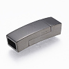 304 Stainless Steel Magnetic Clasps with Glue-in Ends STAS-F130-71B-1
