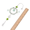 Natural Green Aventurine & Glass Suncatcher HJEW-TA00454-03-3