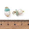 Natural Amazonite and Natural Freshwater Pearl Pendants PALLOY-JF06022-3