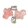 Cherry Quartz Glass Pendants G-Z067-04P-04-3