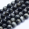 Natural Hawk's Eye Beads Strands G-L478-04-6mm-1