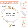 Alloy Enamel Letter Pendant Single Face White Velvet Ribbon & Brass Chain Double Layered Choker Necklaces NJEW-TAC0034-3