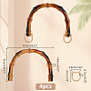 Arch Plastic Imitation Bamboo Bag Handles FIND-WH0139-195-2