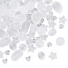 100Pcs 5 Style Transparent Frosted Acrylic Beads FACR-PJ0001-02-3