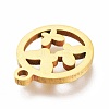 Ion Plating(IP) 201 Stainless Steel Charms STAS-A047-15G-3
