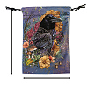 Crow Pattern Velvet Jewelry Storage Drawstring Pouches PW-WG21DBF-02-1