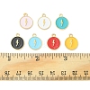 14Pcs 7 Colors Alloy Enamel Pendants ENAM-FS0001-35-6