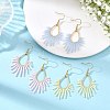 Stainless Steel with Glass Seed Beads Dangle Earrings EJEW-MZ00826-1