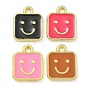 Rack Plating Brass Enamel Charms KK-G515-08G-1