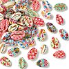60Pcs 12 Styles Printed Natural Shell Beads BSHE-CJ0001-10-9
