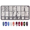 Non-Tarnish Lace Flower Stainless Steel Nail Art Stamping Plates X-MRMJ-L003-C01-1