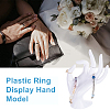   1Pc Plastic Ring Display Hand Model DIY-PH0005-73A-3