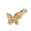 Brass Micro Pave Cubic Zirconia Pendants KK-K419-09G-2