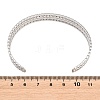 Hollow 304 Stainless Steel Open Cuff Bangles for Women BJEW-F547-02P-5