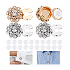 Brass Rhinestone Cufflinks & Acrylic Shirt Buttons Sets BUTT-PH0001-47-6
