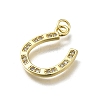 Brass Micro Pave Cubic Zirconia Pendants KK-C090-08B-G-2
