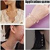 5M Natural Rose Quartz Nuggets & ABS Plastic Pearl Beaded Chains CHC-CJ0001-77-7