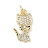 Brass Micro Pave Cubic Zirconia Pendants ZIRC-I356-03G-01-1