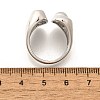 Brass Cuff Rings for Women RJEW-G347-03P-5