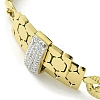Cubic Zirconia Rectangle Link Bracelet with 304 Stainless Steel Chains BJEW-Q775-01G-3