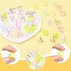 120Pcs 6 Colors Transparent Acrylic Bead Caps TACR-SC0001-51-3