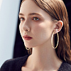 3 Pairs Brass Hoop Earrings for Women EJEW-BBC0001-66G-04-5