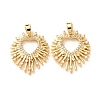 Valentine's Day Brass Micro Pave Clear Cubic Zirconia Pendants KK-A304-24C-G-1