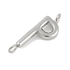 304 Stainless Steel Letter Connector Charms LS-STAS-M108-01P-16-2