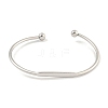 Non-Tarnish 304 Stainless Steel Cuff Bangles BJEW-P331-03P-2