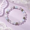 Round Natural Mixed Gemstone Beaded Stretch Bracelets for Womenm Men BJEW-JB11555-1