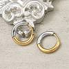 201 Stainless Steel Two Tone Hoop Earrings EJEW-Q002-01G-02-3