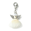 Angel Shell Pendant Decorations HJEW-JM01751-02-4
