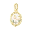 Brass Enamel Pendants KK-F886-03G-07-1