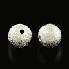 Brass Textured Beads KK-R012-8mm-P-1