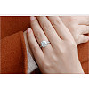 Brass Crystal Rhinestone Finger Rings for Women WGCDF56-04-5