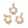 Brass Micro Pave Cubic Zirconia Pendants KK-Q043-03G-01-1