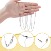 1MM 304 Stainless Boston Link Chain Adjustable Slider Necklaces NJEW-WH0016-98-3