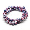 Dyed Round Synthetic Gemstone Ocean White Jade Beads Strands X-G-F085-8mm-01-3