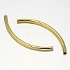 Curved Brass Tube Beads KK-E738-53G-1