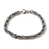 316 Surgical Stainless Steel Rope Chain Bracelets BJEW-Q349-15AS-1