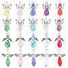SUNNYCLUE 60Pcs 4 Style Electroplate Glass & Imitation Pearl Acrylic Pendants FIND-SC0004-04-1