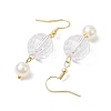 Acrylic Faceted Round Dangle Earrings EJEW-JE05833-4