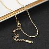 Ion Plating(IP) 304 Stainless Steel Oval Ball Chain Necklace for Men Women NJEW-M200-09G-1